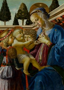 Verrocchio, madonna del latte. Free illustration for personal and commercial use.