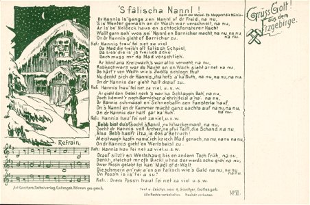 VI - 's falischa Nannl! 1902. Free illustration for personal and commercial use.