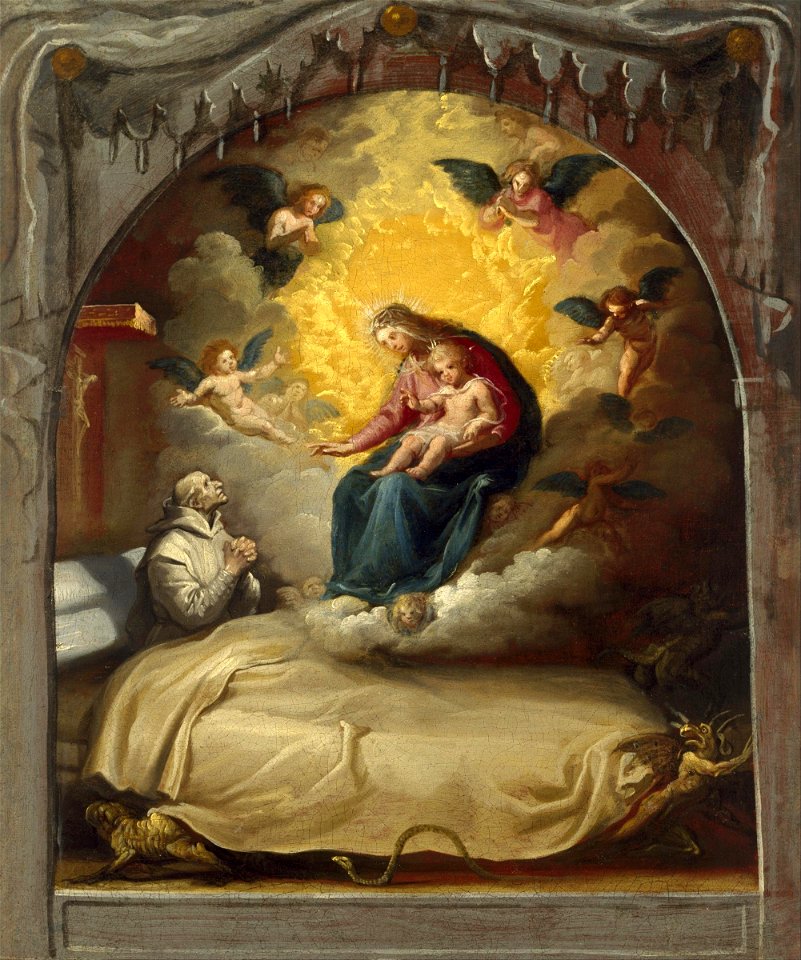 Vicente Carducho - The Apparition of the Virgin to the Dying Pedro Faverio - Google Art Project