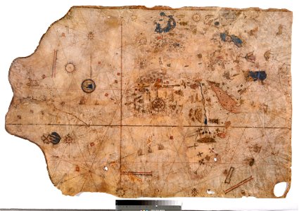 Vesconte Maggiolo. World chart, from eastern coasts of America to India. PORTOLAN CHART. Naples, 1516