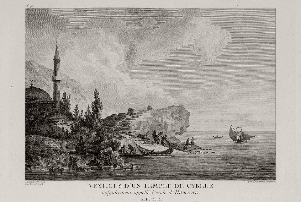 Vestiges d'un temple de Cybele vulgairement appelé l'ecole d'Homere - Choiseul-gouffier Gabriel Florent Auguste De - 1782