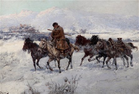 Jaroslav Věšín - The return from Marked (1898). Free illustration for personal and commercial use.
