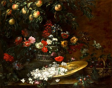Still Life with… Jasmine Flowers on a Gold Charger by Giuseppe Vicenzino