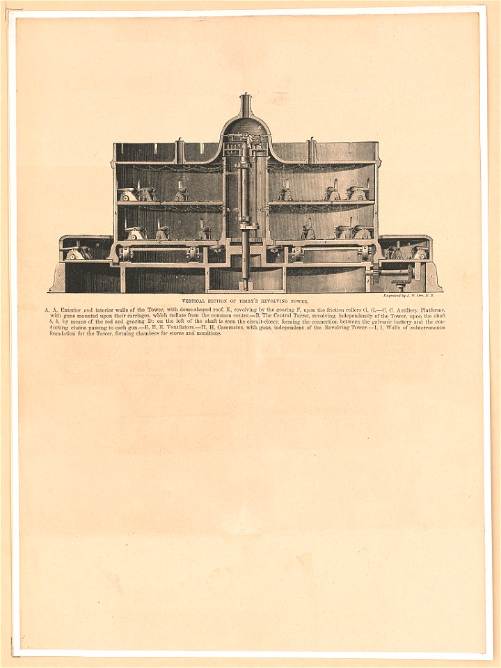 Vertical section of Timby's revolving tower LCCN2003674231