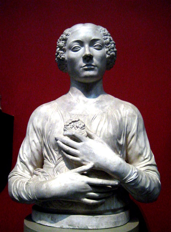 Museo pushkin, calchi, verrocchio, dama col mazzolino 3