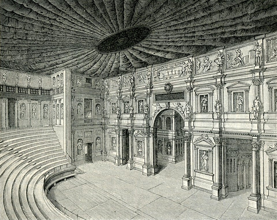 Vicenza Teatro Olimpico xilografia
