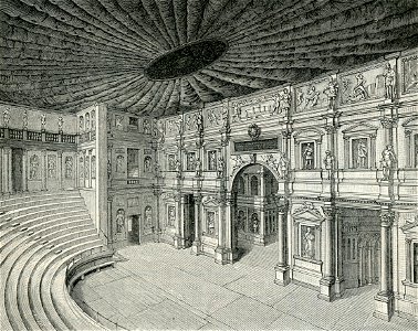 Vicenza Teatro Olimpico xilografia
