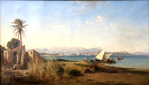 Vincent Courdouan -Rade de Toulon, vue des Sablettes,