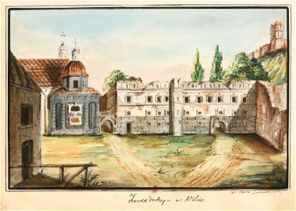 Vilnia, Dolny zamak. Вільня, Дольны замак (M. Januševič, 1830-40)