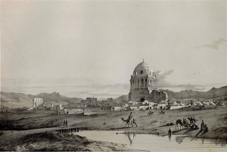 Village Sultanieh , Iraq - Adjemi by Eugène Flandin