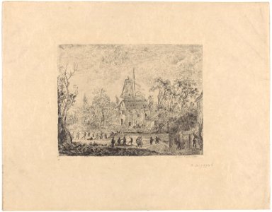 Village Fair at the Windmill, print by James Ensor, 1889, Prints Department, Royal Library of Belgium, S. II 79746