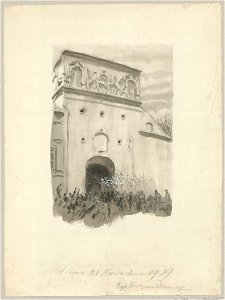 Vilnia, Vostraja Brama. Вільня, Вострая Брама (F. Ruščyc, 21.04.1919)