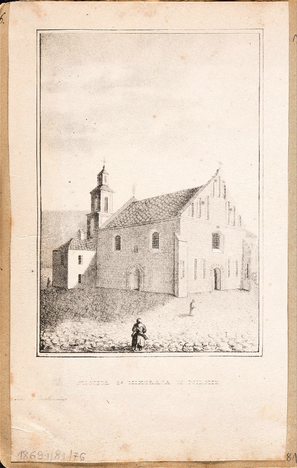 Vilnia, Śviatoha Mikałaja. Вільня, Сьвятога Мікалая (J. Aziambłoŭski, 1834-43)