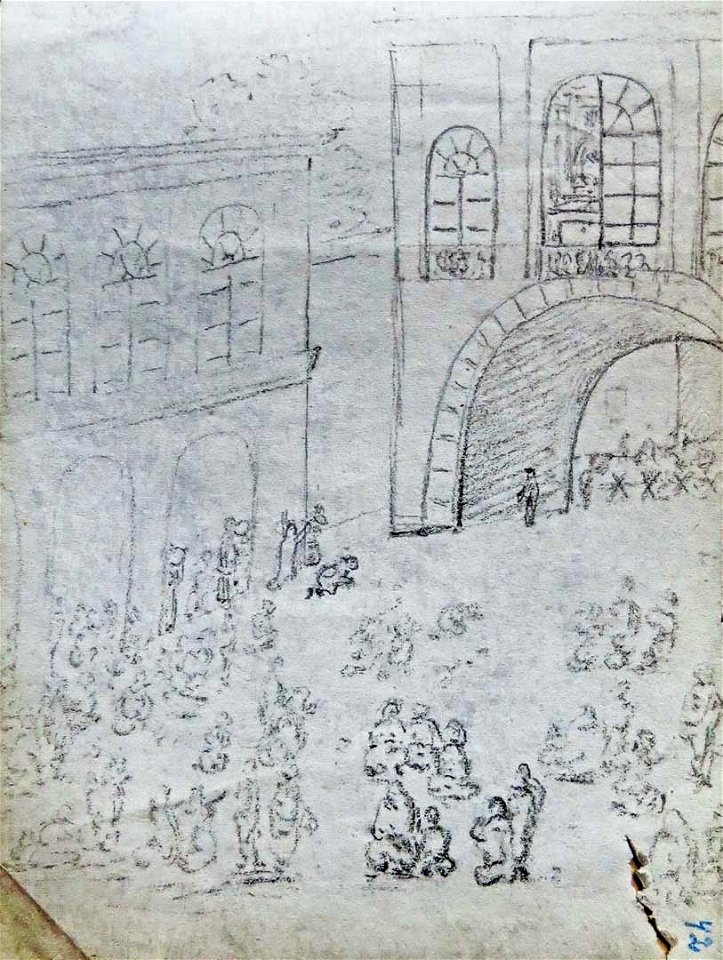 Vilnia, Vostraja Brama. Вільня, Вострая Брама (Č. Maniuška, 1842-54)