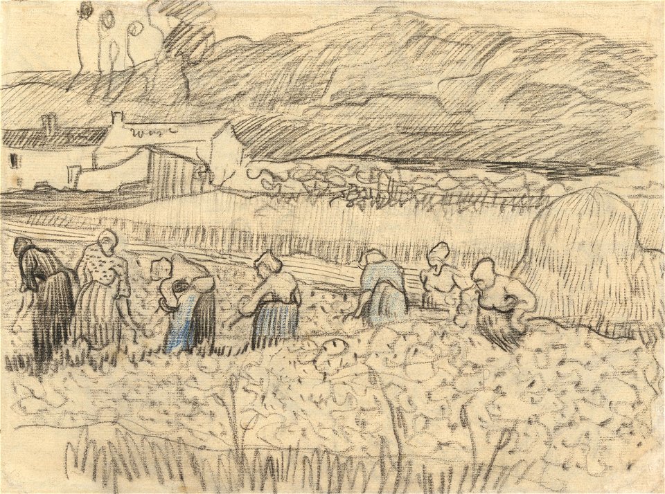 Vincent van Gogh - Landscape with Peasant Women Harvesting - F1615v JH2085