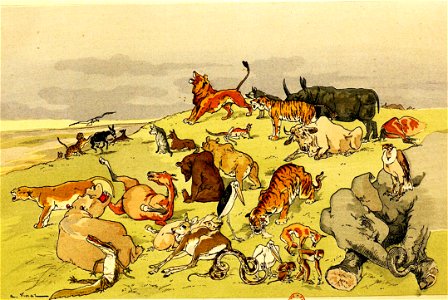 Vimar - Fables de La Fontaine - 07-01 . Les Animaux malades de la peste
