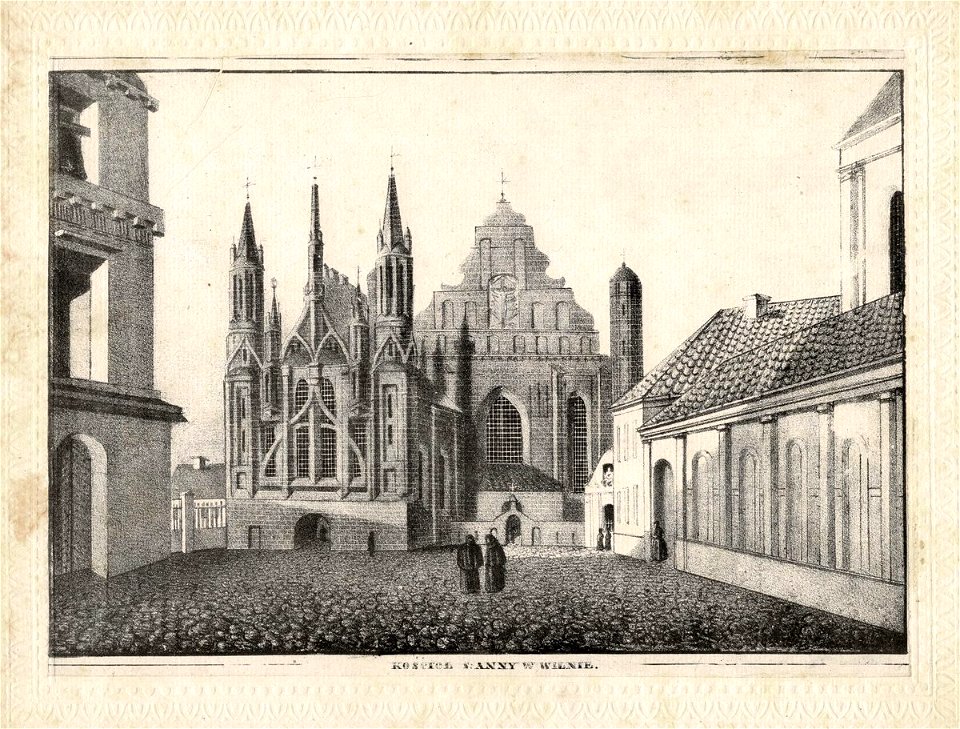 Vilnia, Bernardynskaja. Вільня, Бэрнардынская (J. Aziambłoŭski, 1840) (3)