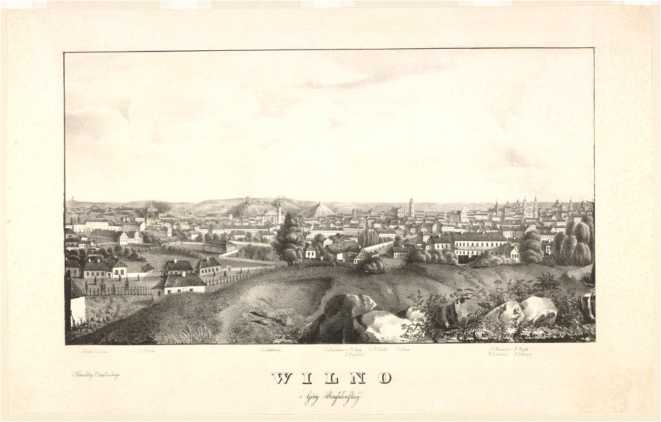 Vilnia, Boŭfałava hara. Вільня, Боўфалава гара (J. Aziambłoŭski, 1863)