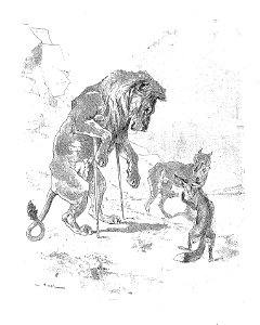 Vimar - Fables de La Fontaine - 08-03 . Le Lion, Le Loup et le Renard