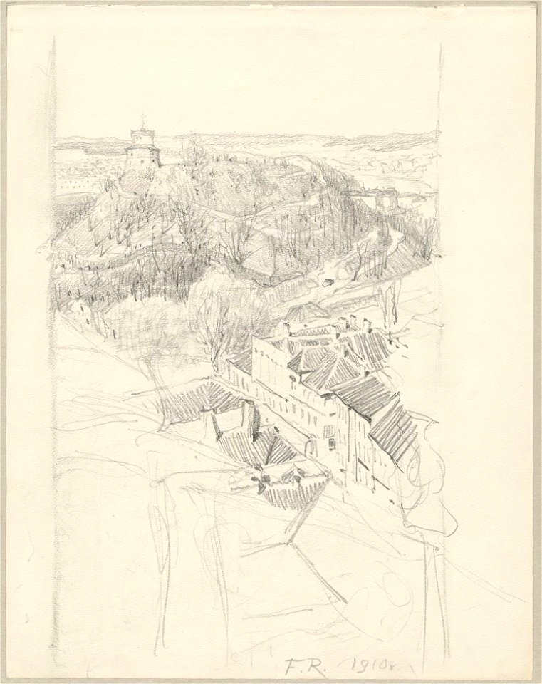 Vilnia, Zamkavaja-Katedralny. Вільня, Замкавая-Катэдральны (F. Ruščyc, 1910)