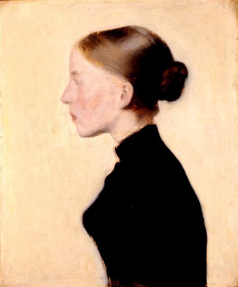 Vilhelm Hammershøi, En ung brystsyg pige, 1888, FKM 0255, Brandts