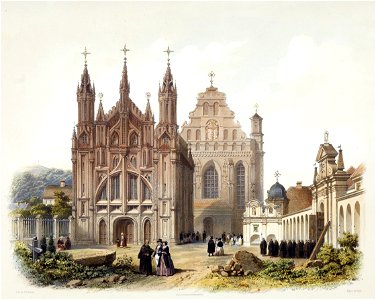 Vilnia, Bernardynskaja. Вільня, Бэрнардынская (1850)