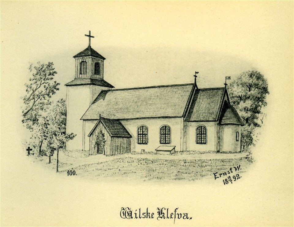 Vilske-Kleva kyrka 1892 (Ernst Wennerblad 1902)