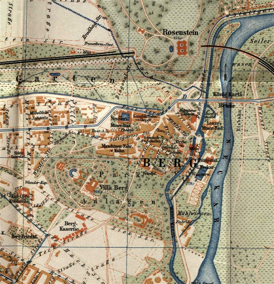 Villa Berg, Stadtplan, 1905, 2