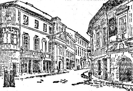 Vilnia, Daminikanskaja, Harecki-Bžastoŭski. Вільня, Дамініканская, Гарэцкі-Бжастоўскі (W. Güthlen, 1917)