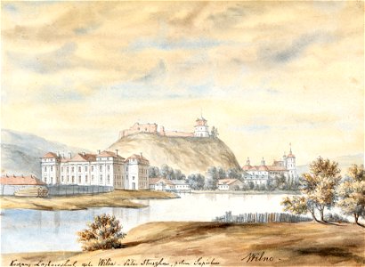Vilnia, Vialla-Zamkavaja hara, Słuška. Вільня, Вяльля-Замкавая гара, Слушка (N. Orda, 1875)