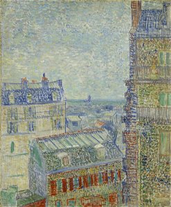 Vincent van Gogh - View from Theo’s apartment - Google Art Project. Free illustration for personal and commercial use.