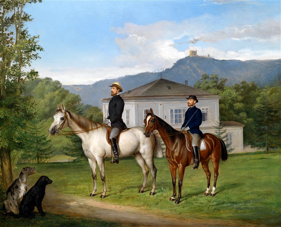 Vor dem Ausritt (Landsitz bei Wien)