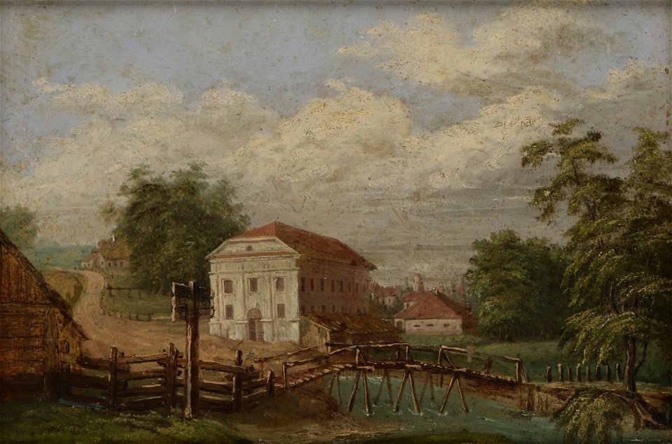 Vilnia, Papłavy, Tyškievič. Вільня, Паплавы, Тышкевіч (K. Rusiecki, 1830-60)