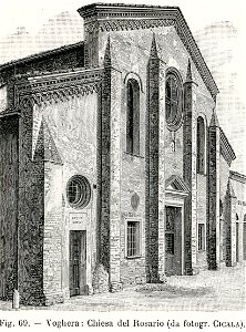 Voghera chiesa del Rosario xilografia di Barberis