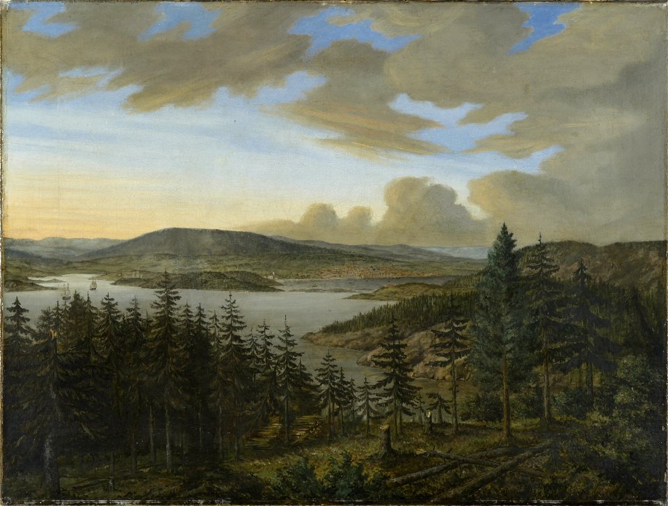Carl Frederik Vogt - Christiania fra Ljan - Oslo Museum - OB.01104