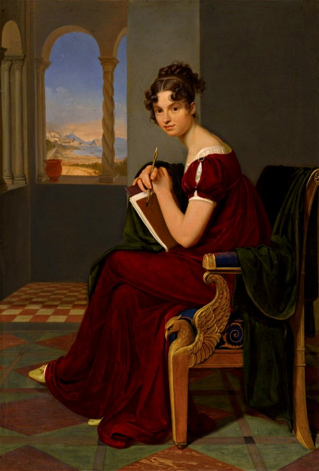 Carl Christian Vogel von Vogelstein - Junge Dame mit Zeichengerät