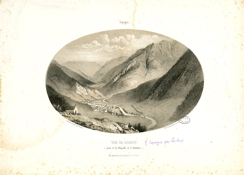 Vue de Bosost (i.e. Bossòst) (prise de la Chapelle de St. Antoine) (Espagne) - Fonds Ancely - B315556101 A GORSE 2 007