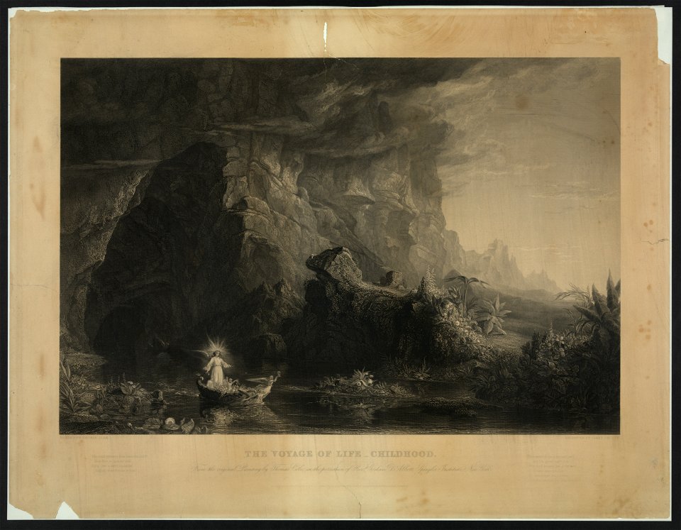 Voyage of life - childhood From the original painting by Thomas Cole ...