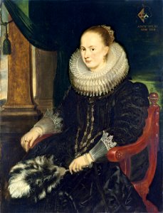 Cornelis De Vos - Portrait of Antonia Canis. Free illustration for personal and commercial use.