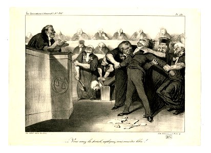 Vous avez la parole, expliquez-vous, vous êtes libre! (You have the floor, speak up, you are a free man!) (BM 1918,0511.64)