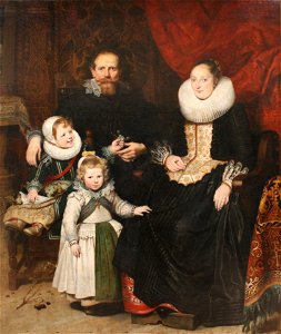 Zelfportret van de kunstenaar en zijn familie Cornelis de Vos