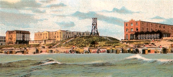 Wangerooge Dünenhügel mit Bake 1910