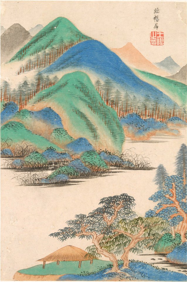 Wang Jian - Landscape in the Style of Various Old Masters, In the Style of Yang Sheng - 1976.26.3c - Yale University Art Gallery