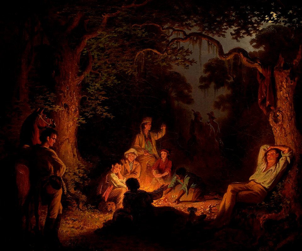 'Study for Marion and His Men in the Swamp' by William Dickinson Washington