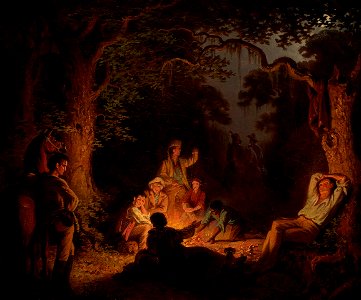 'Study for Marion and His Men in the Swamp' by William Dickinson Washington