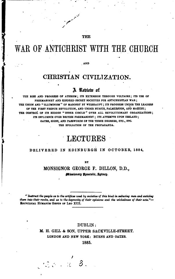 War of Anti-Christ with the Church and Christian Civilization