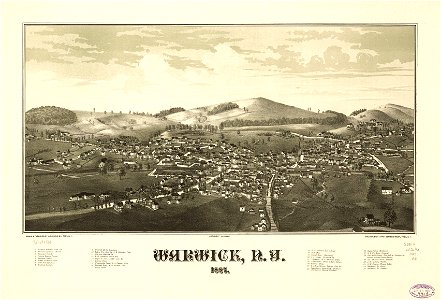 Warwick, N.Y. 1887. LOC 75694866. Free illustration for personal and commercial use.
