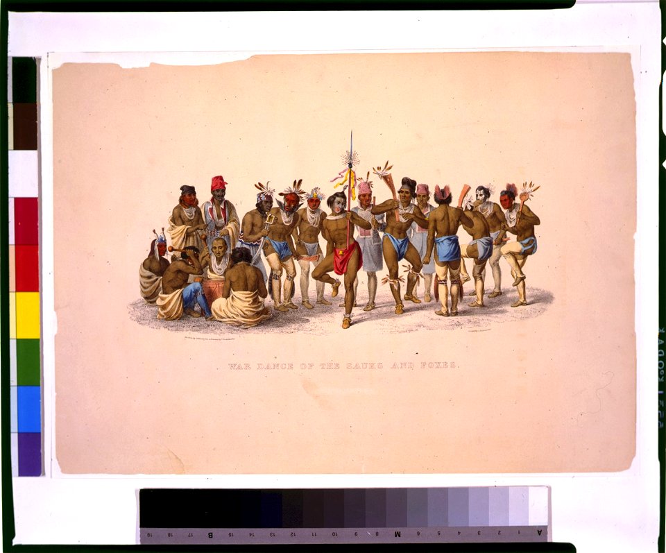 War dance of the Sauks and Foxes - on stone by Corbould from a painting by P. Rindisbacher ; printed by C. Hullmandel. LCCN95502192