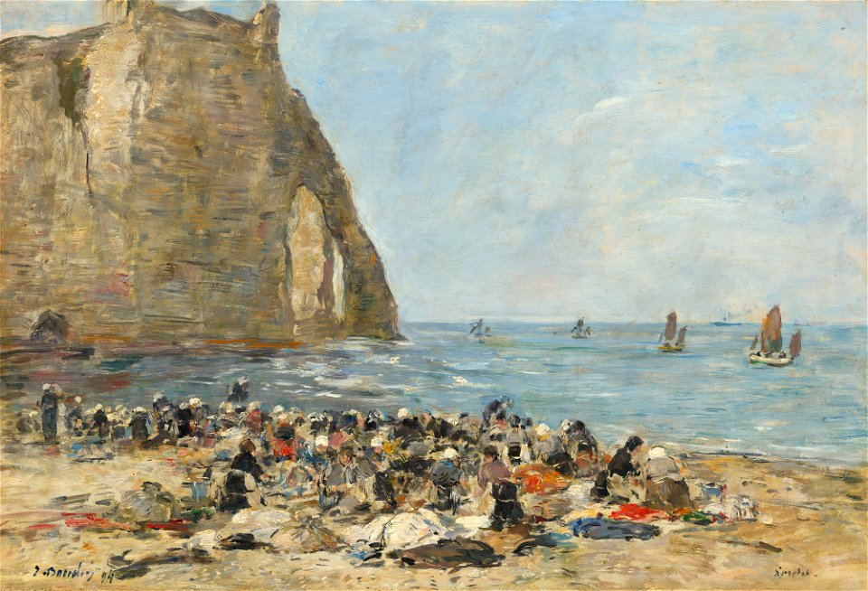 Washerwomen on the Beach of Etretat A21585