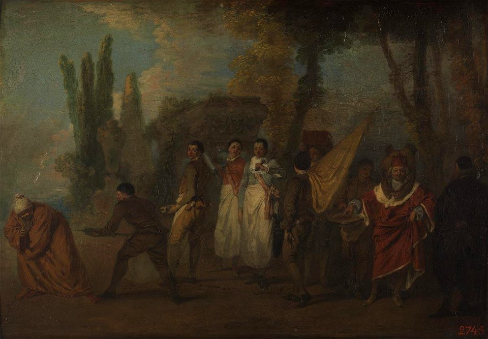 Watteau - SATIRE ON THE PHYSICIANS. (QU’AY-JE FAIT, ASSASSINS MAUDITS!). 1712-1714